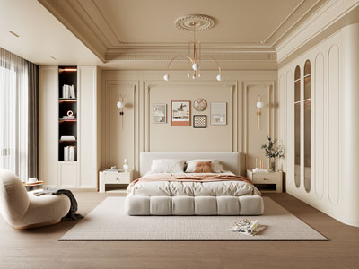 现代奶油风卧室