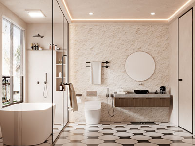 侘寂风卫浴间 洗手间