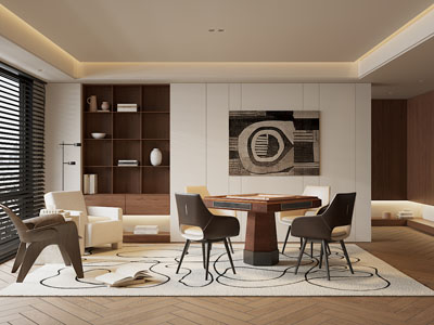 现代棋牌室 休闲室