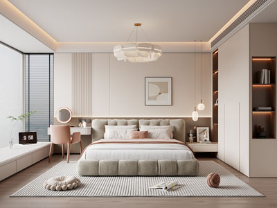 现代奶油风卧室