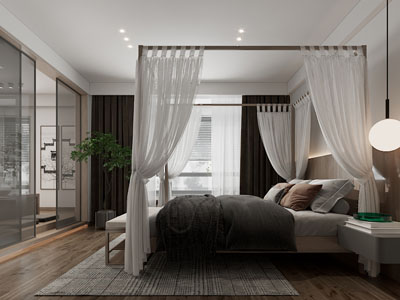 新中式中古卧室