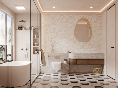 侘寂风卫浴间 洗手间