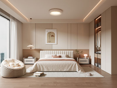 现代奶油风卧室