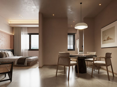 新中式民宿酒店客房3d模型 新中式民宿酒店客房