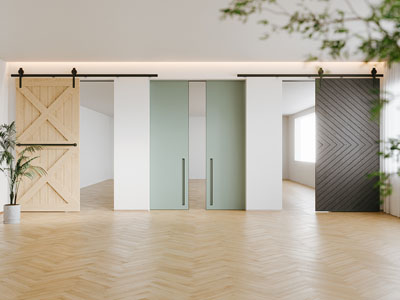 现代推拉门 谷仓门3d模型 现代推拉门 谷仓门