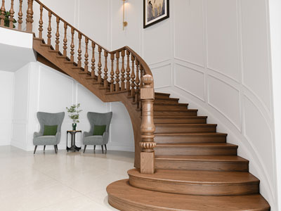 欧式雕花实木旋转楼梯3d模型 欧式雕花实木旋转楼梯