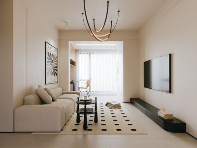 现代奶油风客厅