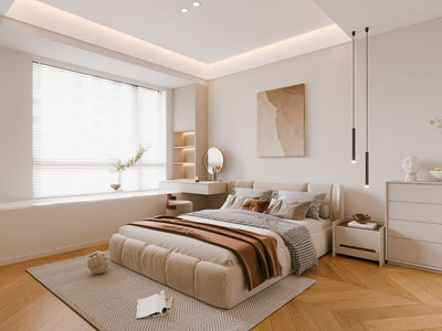 现代奶油风卧室