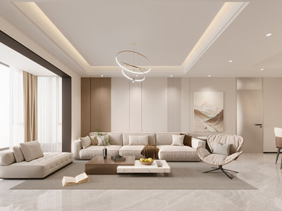 现代奶油风客厅