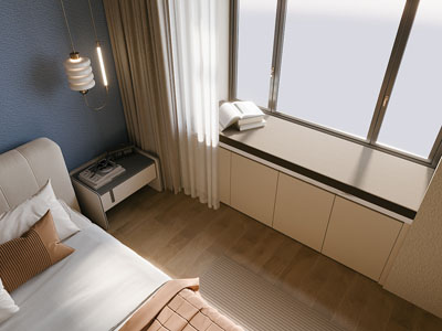 现代飘窗3d模型 现代飘窗