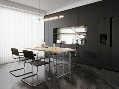 现代暗黑风餐厅