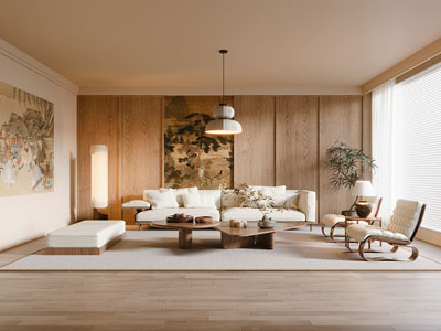 新中式中古风客厅