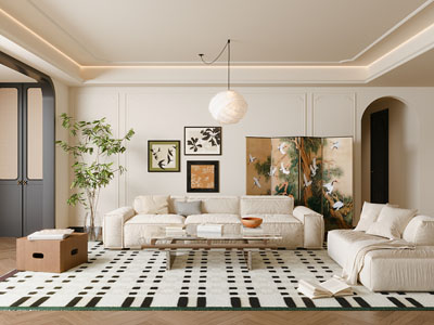 法式奶油风客厅