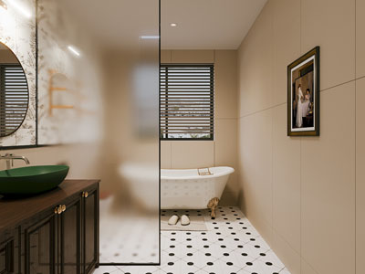 法式复古卫浴间 洗手间