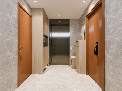 现代电梯间3d模型 现代电梯间