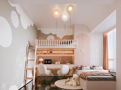 现代卧室 儿童房 公主房