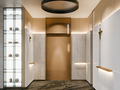 现代电梯间3d模型 现代电梯间