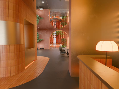 现代饭店餐馆3d模型 现代饭店餐馆