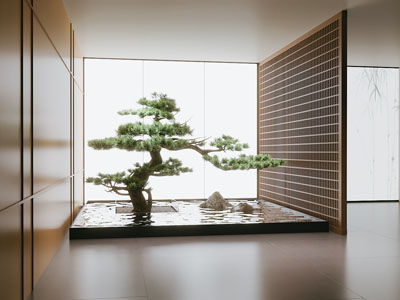 新中式室内景观园艺小品