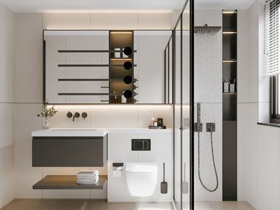 现代卫浴间 洗手间