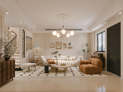 法式奶油风客厅