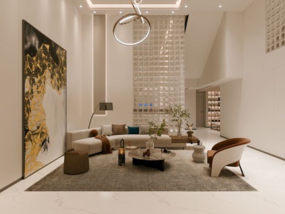 现代别墅挑高客厅