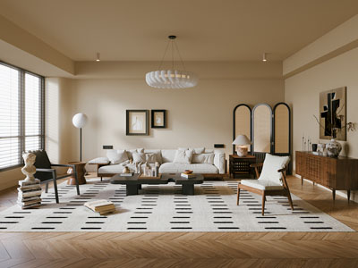 现代中古风客厅