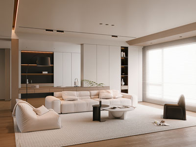 现代奶油风客厅