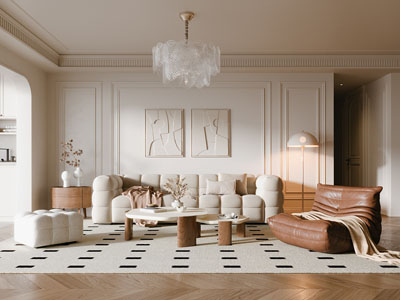 法式奶油风客厅