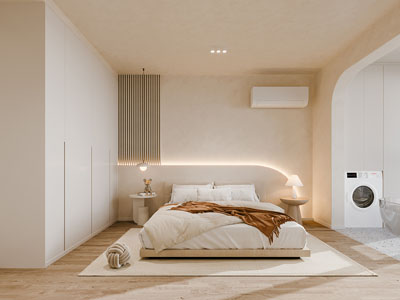 现代奶油风卧室