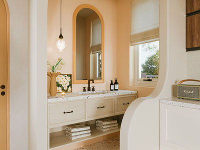 现代奶油风洗手间干区