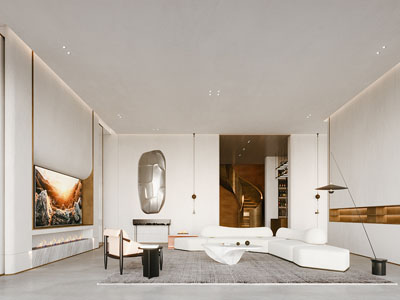 现代奶油风客厅