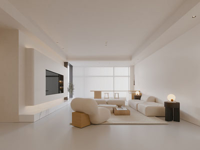 现代奶油风客厅