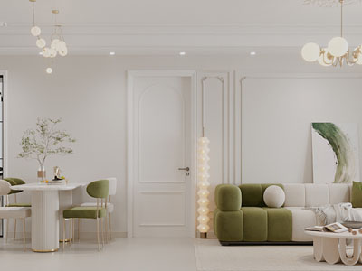 现代轻奢客厅餐厅