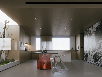 现代开放式厨房 餐厅