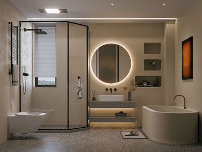 现代卫浴间 洗手间