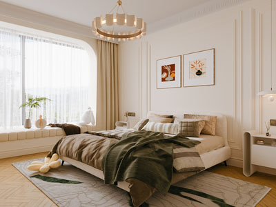 现代奶油风卧室