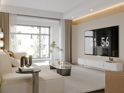 现代奶油风客厅