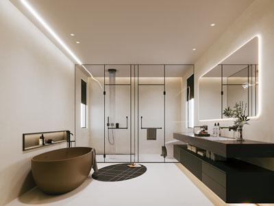 现代卫浴间 洗手间