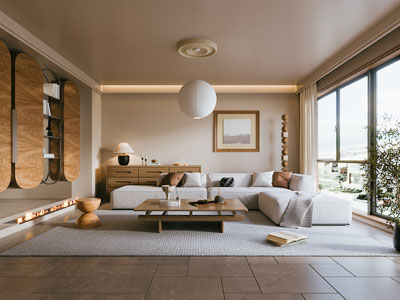 现代中古风客厅