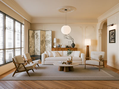 法式奶油风客厅