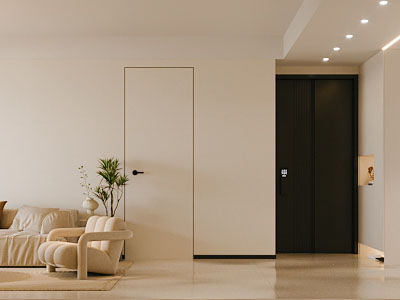 现代奶油风客厅餐厅