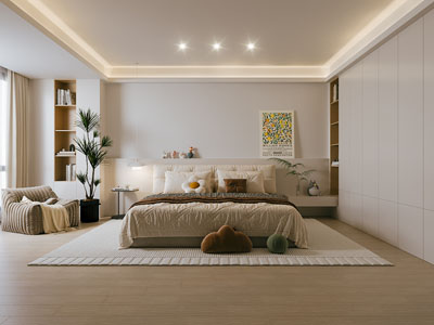 现代奶油风卧室