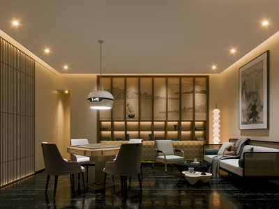 新中式棋牌室 娱乐休闲室