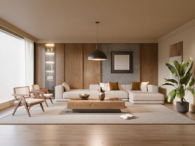 现代客厅多人沙发 休闲椅子和茶几