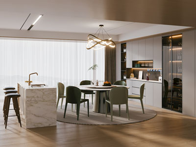 现代餐厅 水吧台