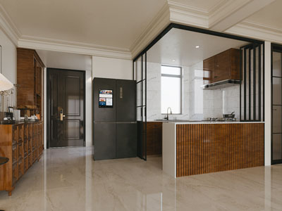 现代中古风开放式厨房