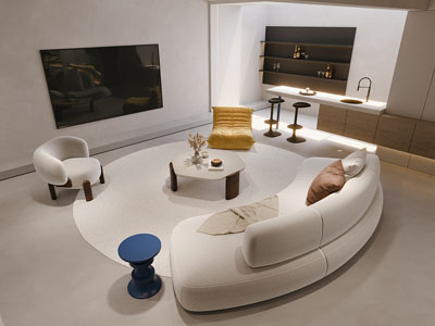 现代奶油风客厅