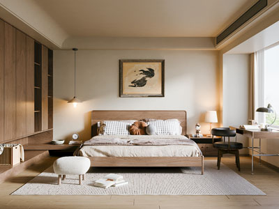 现代中古风卧室