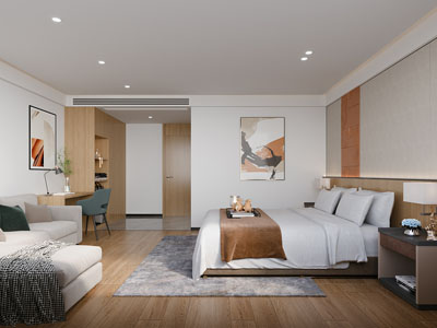 现代酒店客房3d模型 现代酒店客房